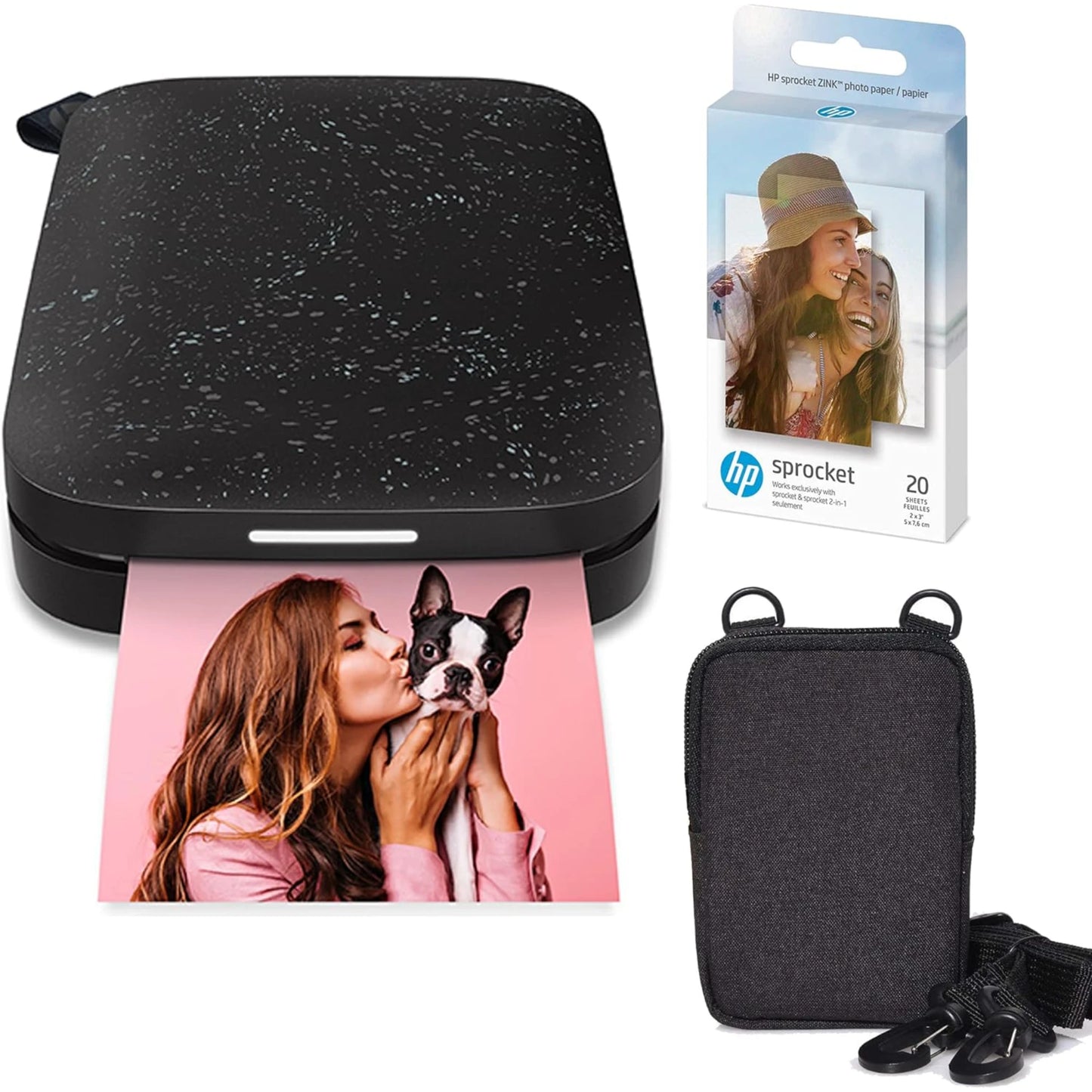 HP Sprocket Portable Photo Printer Instant Prints Bundle