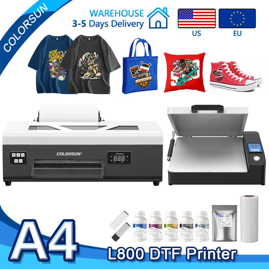 TOPPARTS Colorsun DTF Printer For Epson L800 T Shirts