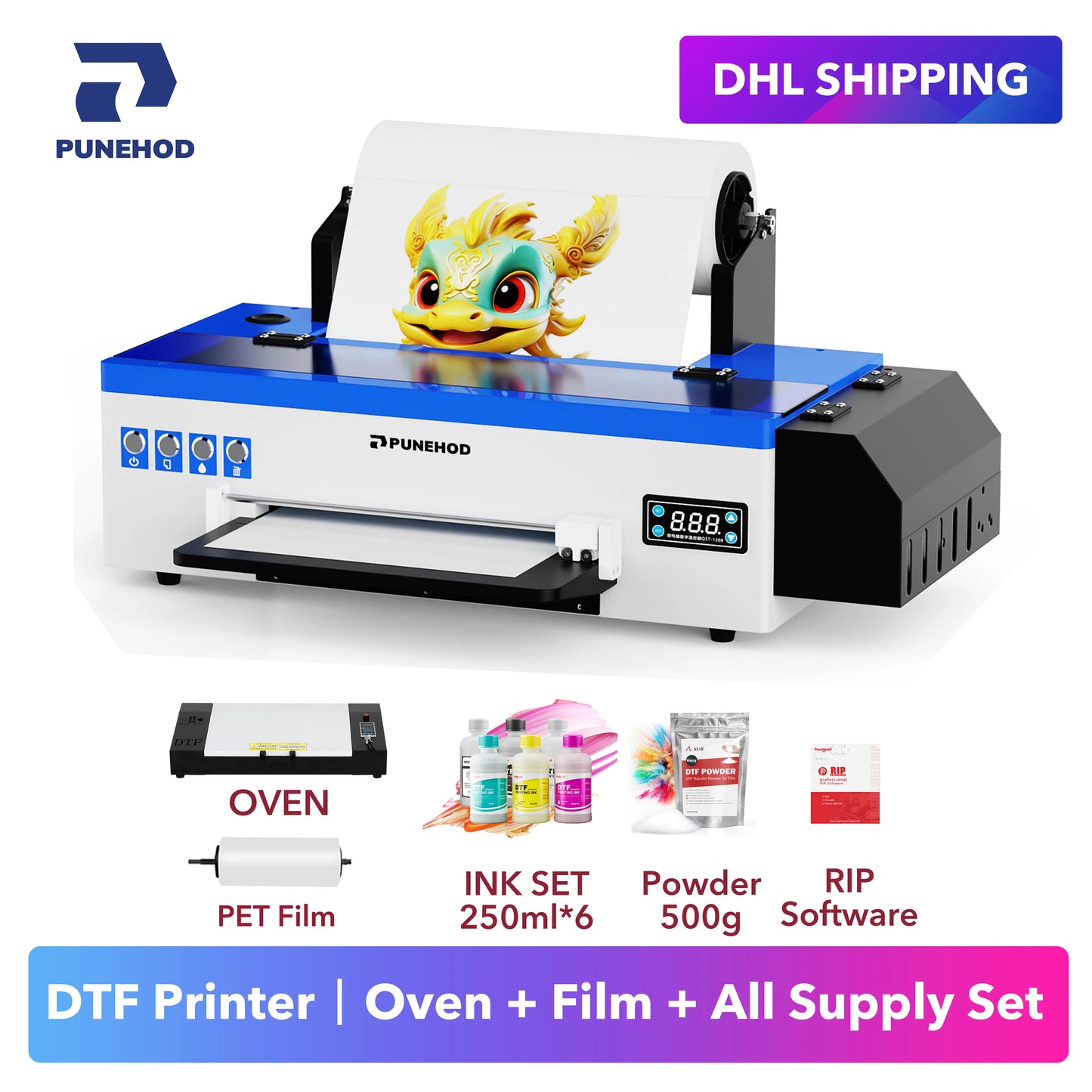 Punehod R1390 DTF Printer Direct To Film For Apparel