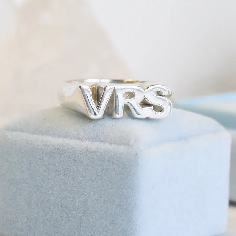 DUOYING Custom Name Ring 3D Letter Jewelry For Women