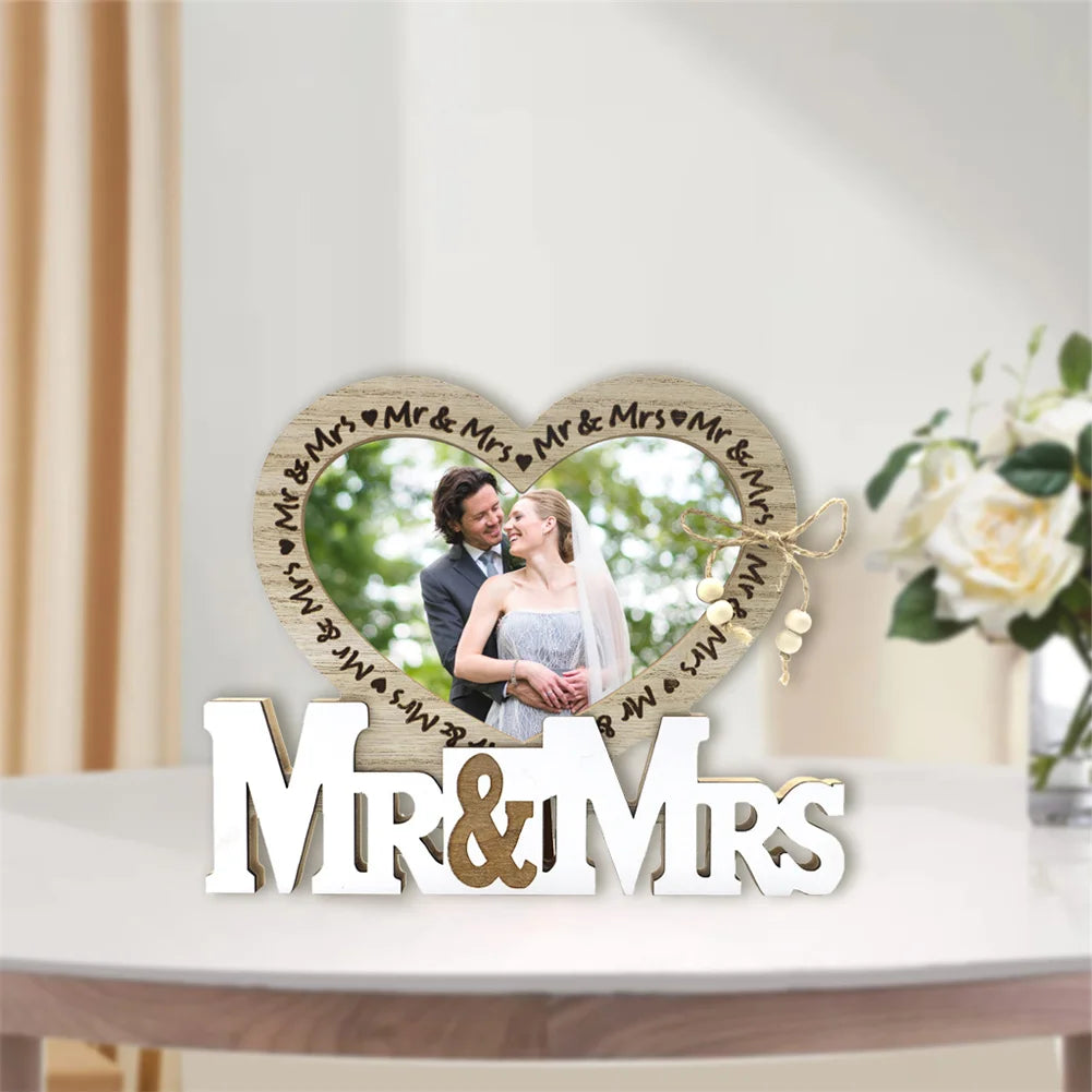 TWISTER.CK Mr And Mrs Wedding Picture Frame Cherish Memory