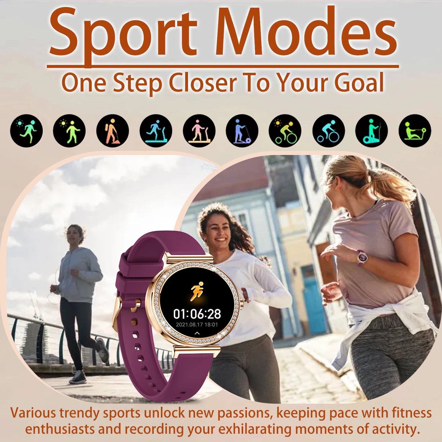 INNOFOVO Women Smart Watch Wireless Calls Fitness Tracker