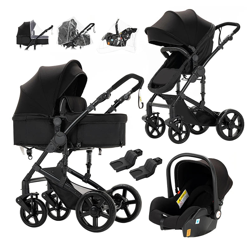 Travel System Stroller 3 in 1 Foldable With Car Seat