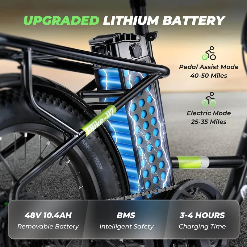 Hign-concerned U7 Electric Bike For Adults 1000W 20 MPH