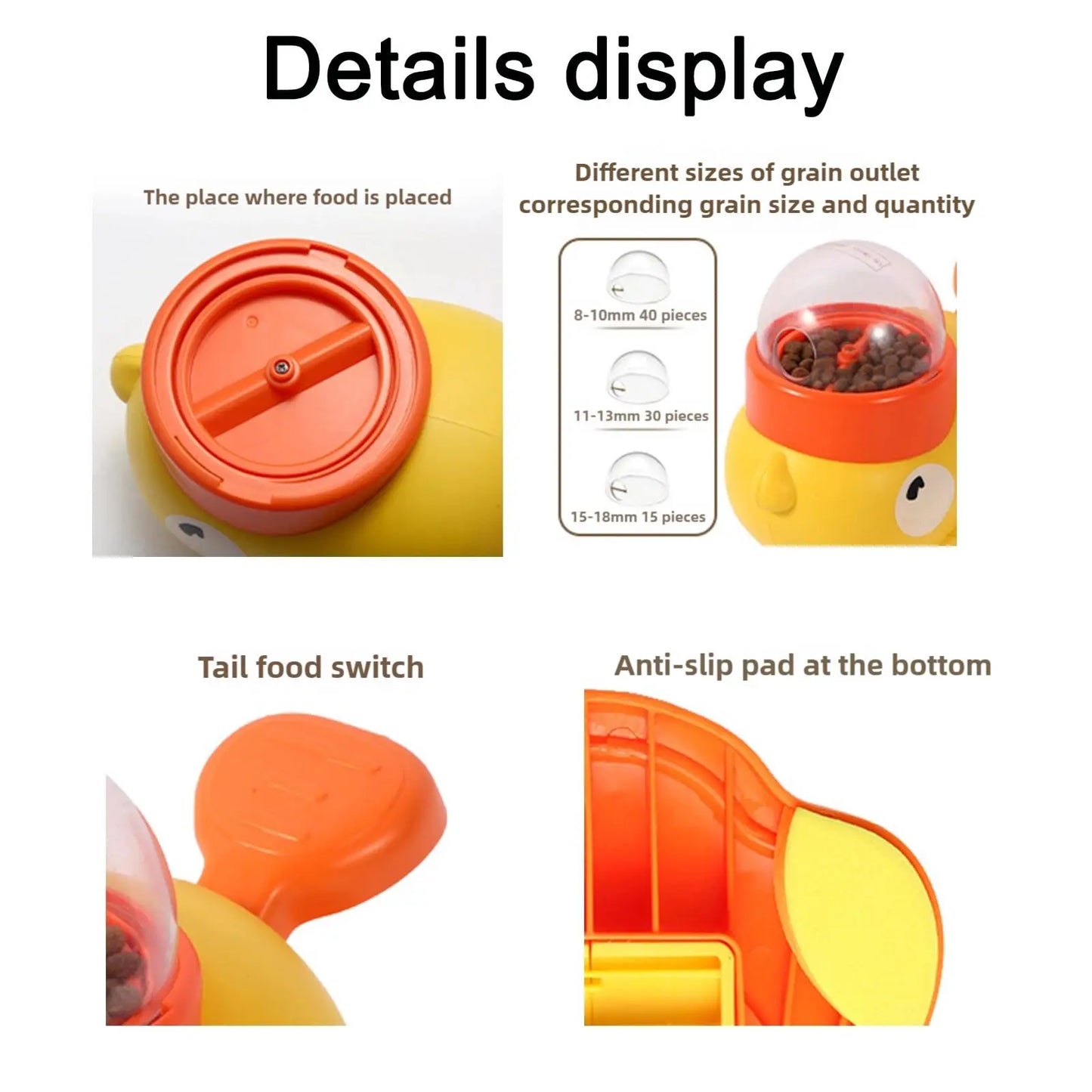 Pet Slow Food Bowl, Duck Dog Snack Dispenser, Slow Anti-swallowing Dog Food Feeder Interactive Feeder for Small and Medium Pets