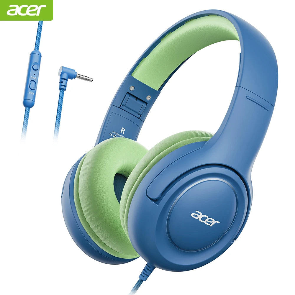 Acer Kids Headphones Wired For School With Volume Limiter
