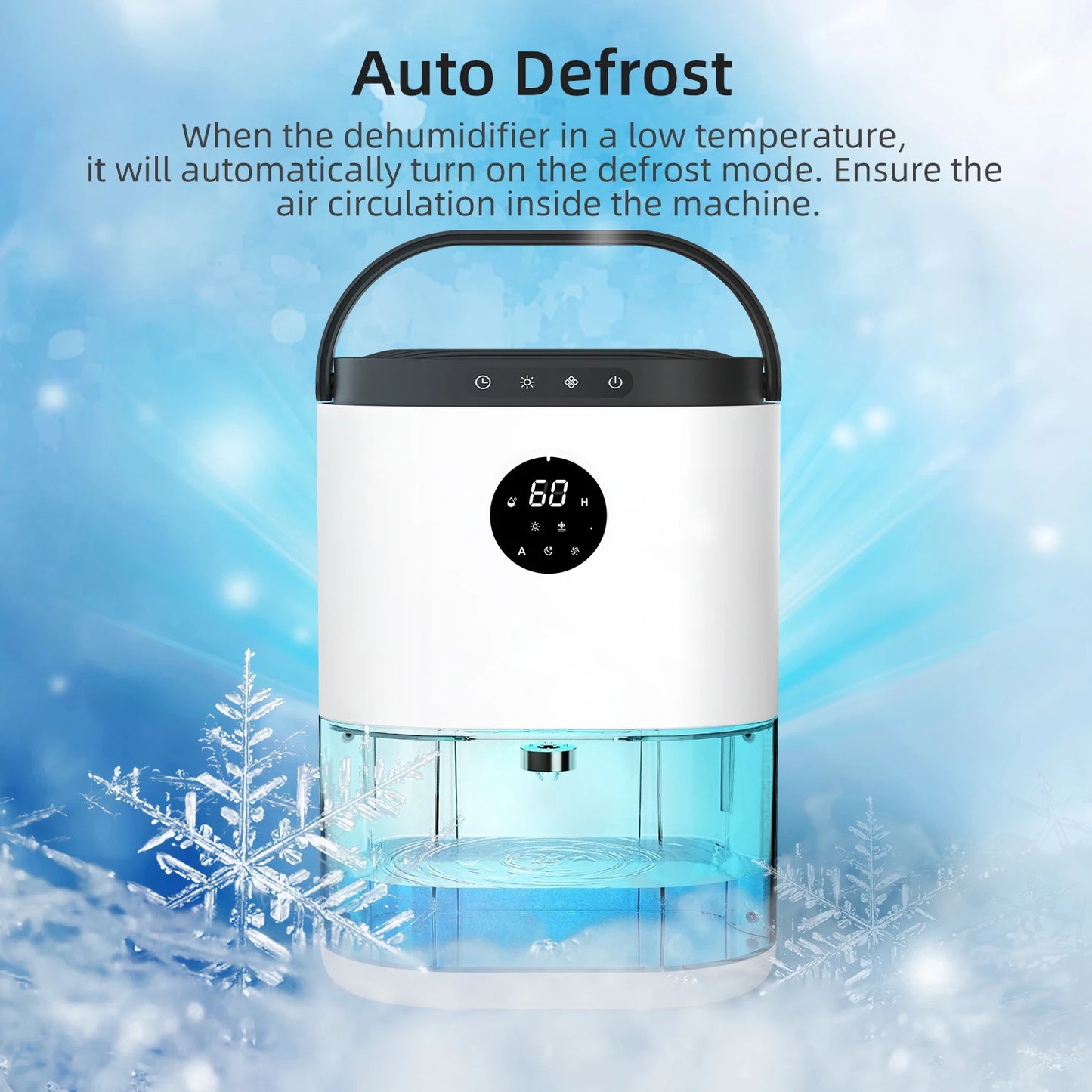 AROEVE Dehumidifier Ultra Quiet Auto Defrost For Bedroom