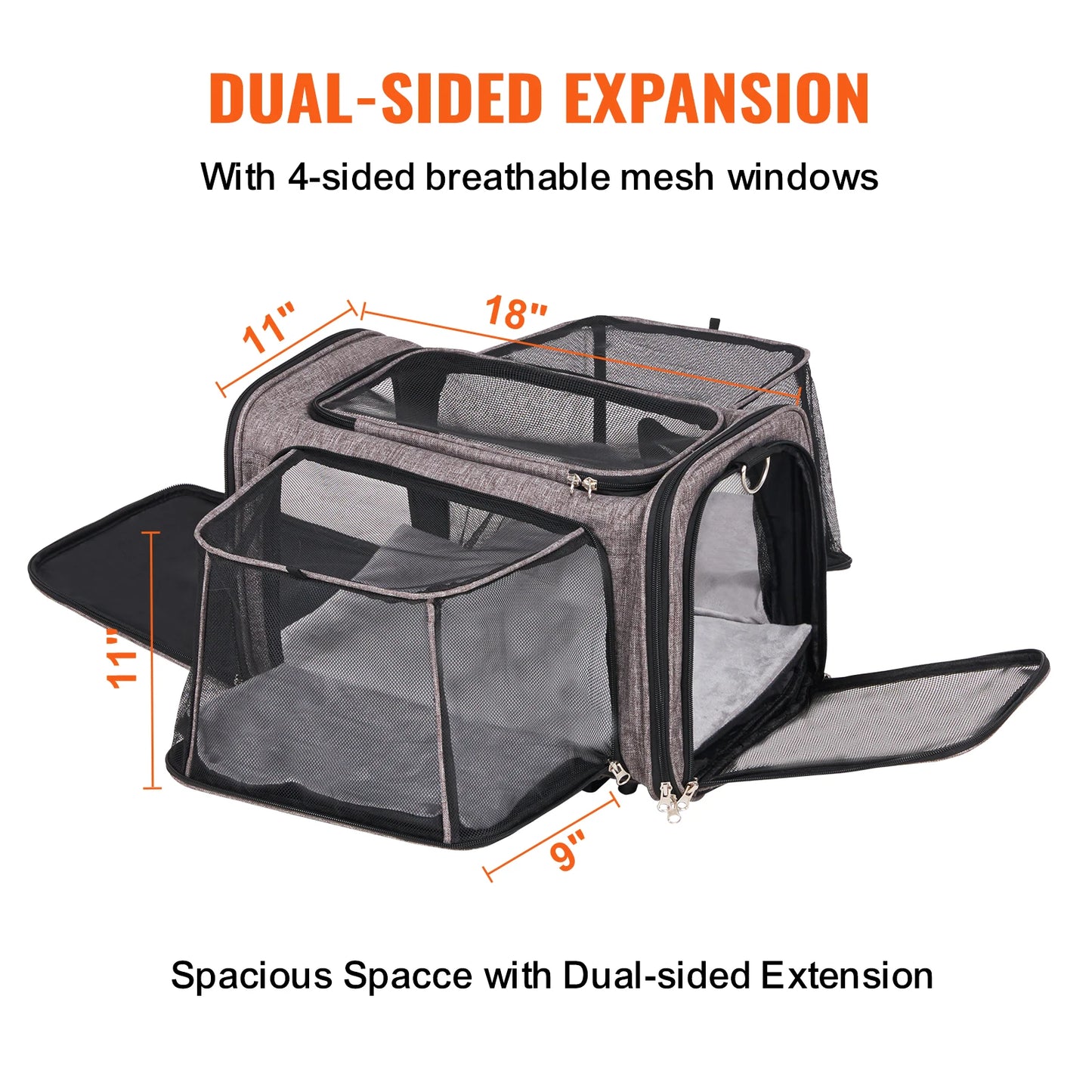 SucceBuy Pet Carrier Backpack For Cats And Dogs With Wheels