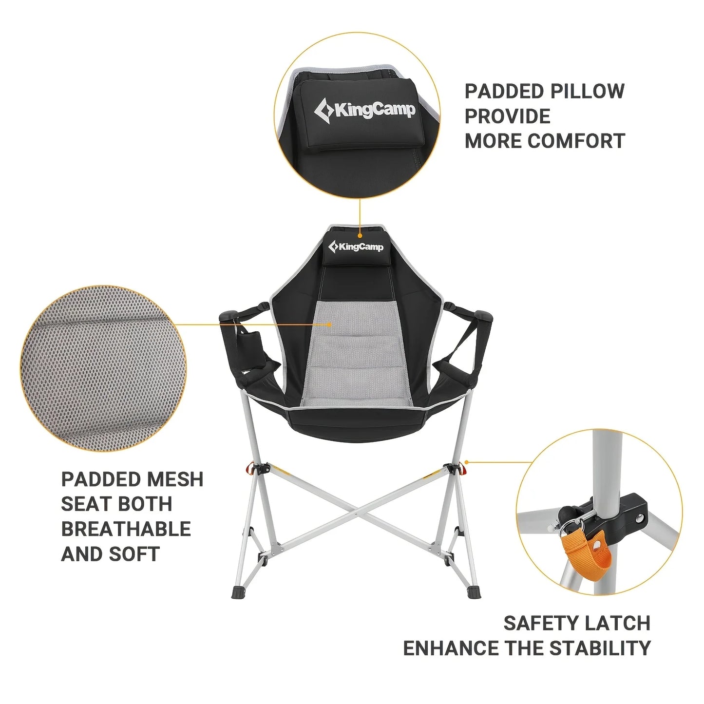 KingCamp Patio Chair Stand For Hanging Chair Aluminum Alloy