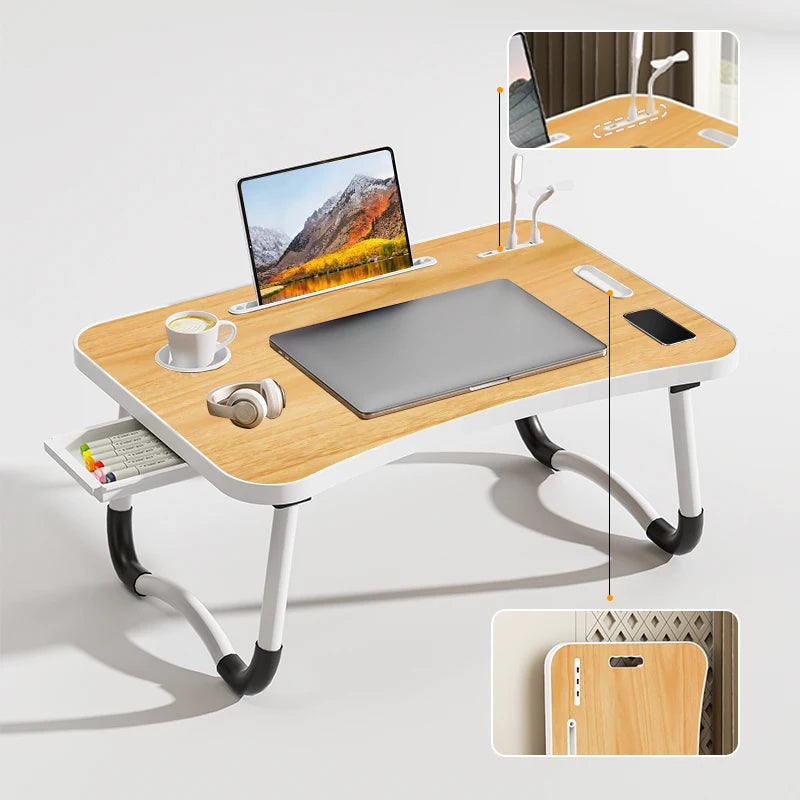 DYJ DAYIKA S Foldable Laptop Desk With USB Light Cup Holder