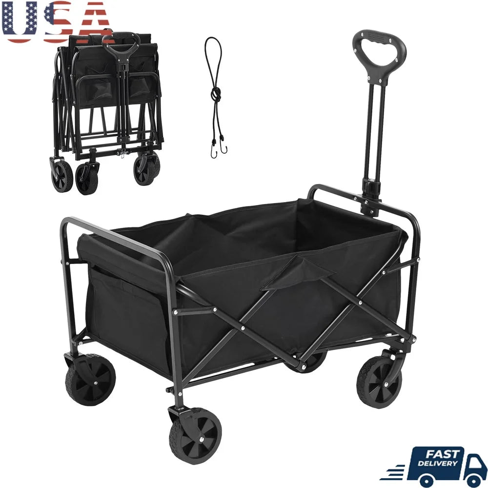 XMSJ Folding Wagon 220 Lb Capacity All Surface Wheels