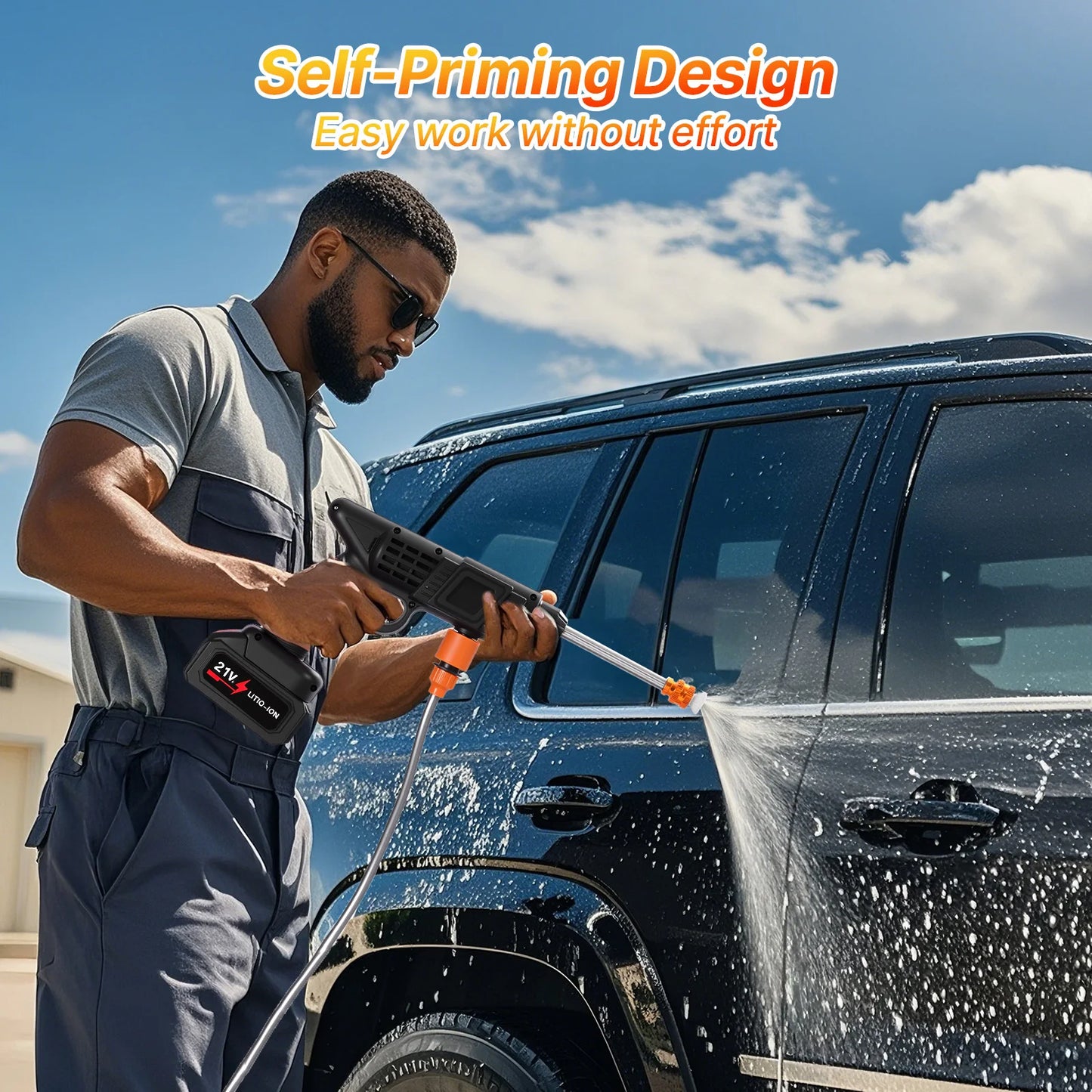 Hign-concerned Cordless Pressure Washer 3-In-1 Nozzle