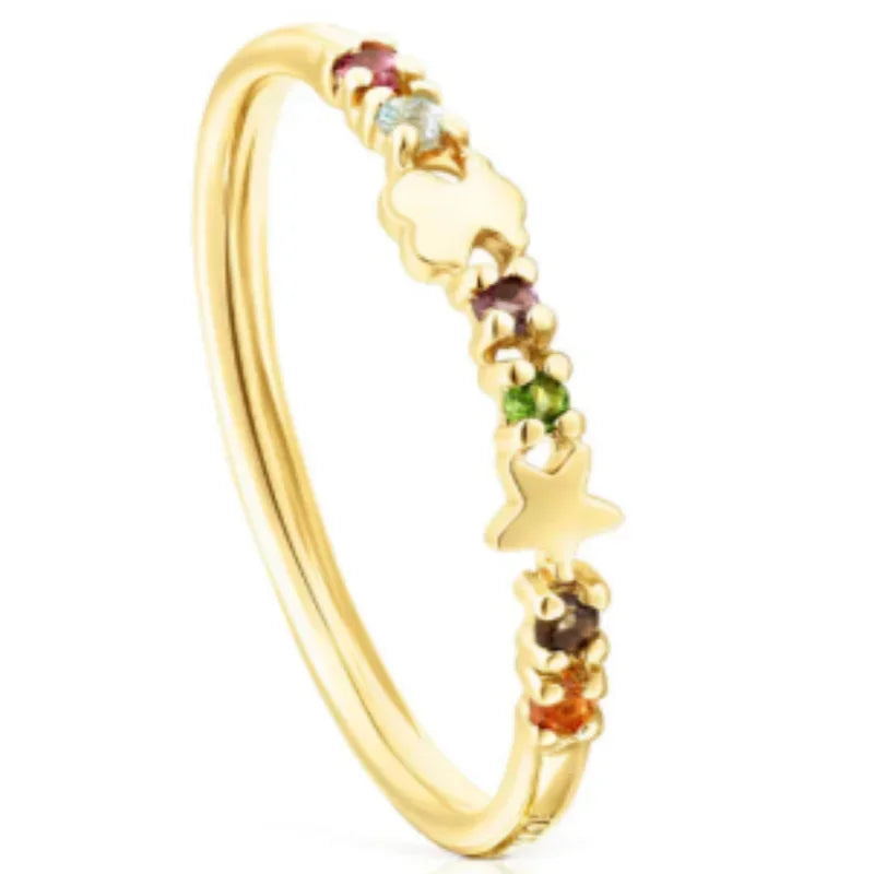 Hign-concerned Silver Bear Jewelry Hollow Doll Ring