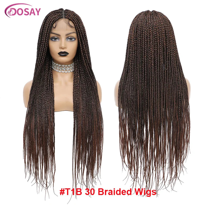 Dosay Synthetic Box Braided Wig Full Lace Cornrow Wig