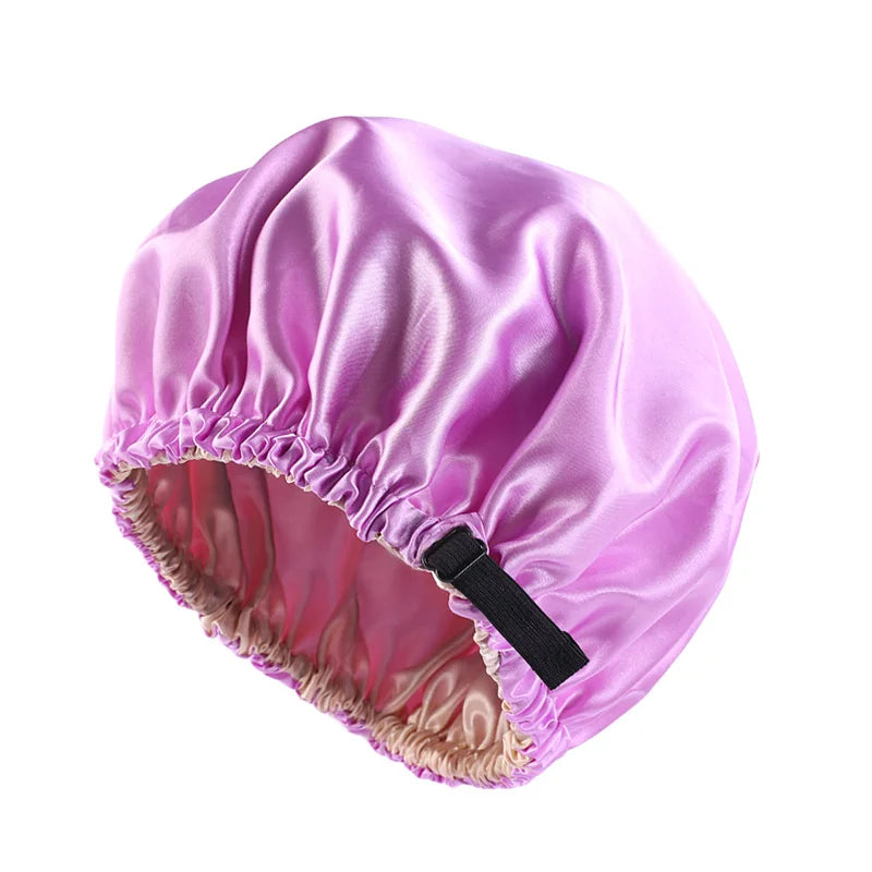 Gathertop Satin Bonnet For Sleeping Adjustable Sleep Cap