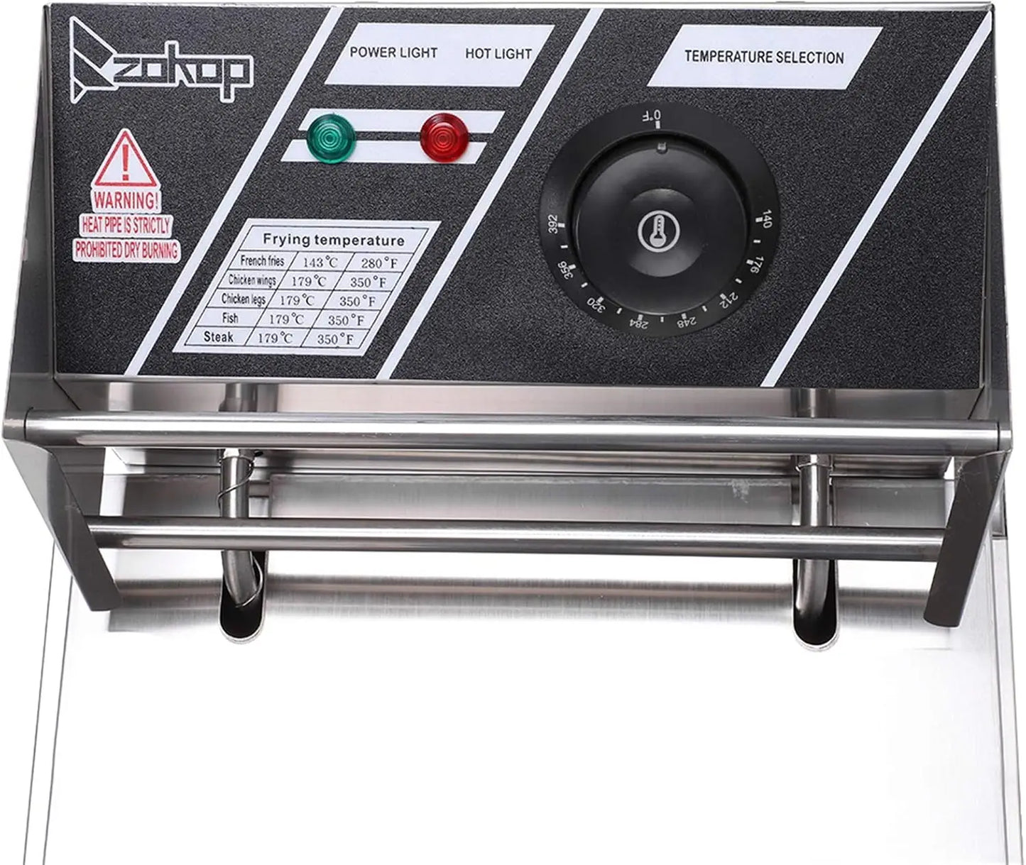 Iosn Electric Fryer Stainless Steel Countertop Deep Fryer