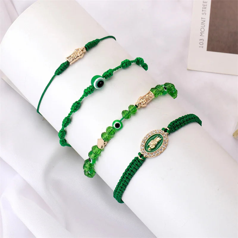 Bonitter Beaded Virgin Mary San Judas Bracelets Set