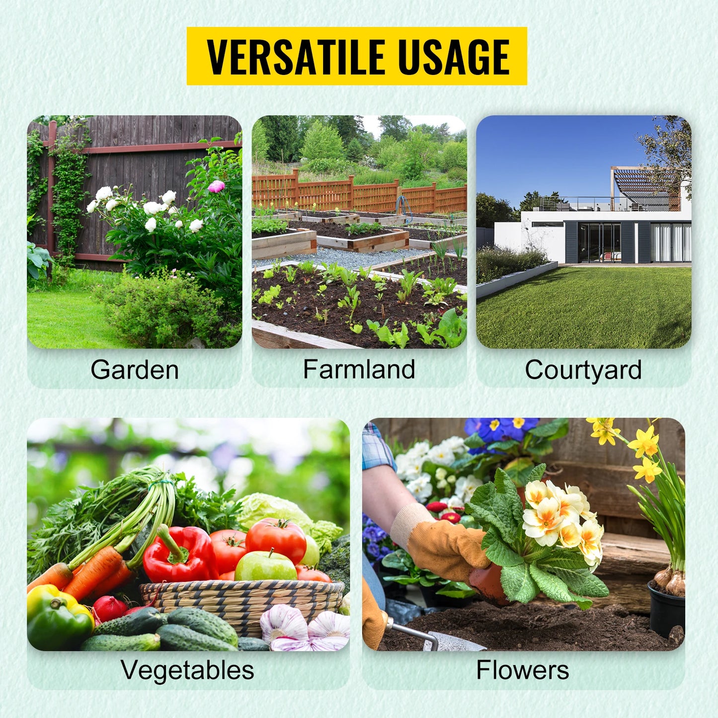 VEVOR Walk In Tunnel Greenhouse With Galvanized Frame Cover