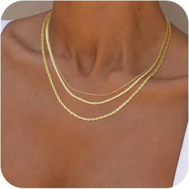Zhejiang Women Dainty 14K Gold Plated Chunky Snake Chain Necklace