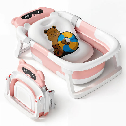Hign-concerned Foldable Baby Tub With Soft Cushion Drain