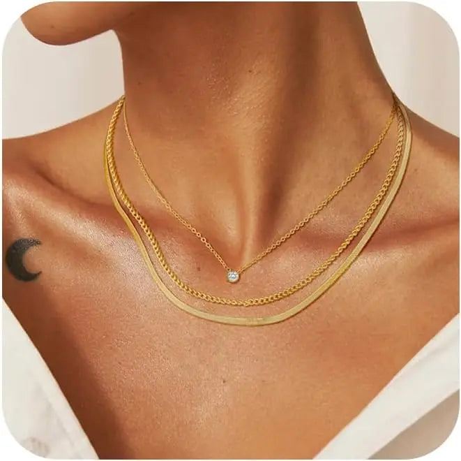 Zhejiang Women Dainty 14K Gold Plated Chunky Snake Chain Necklace