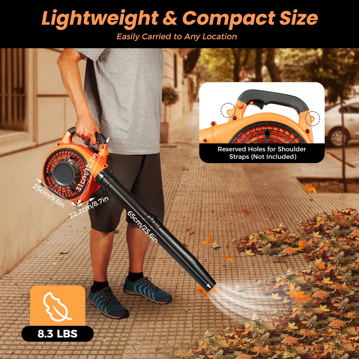 Bymaocar Gas Powered Leaf Blower 2 Stroke Yard Debris