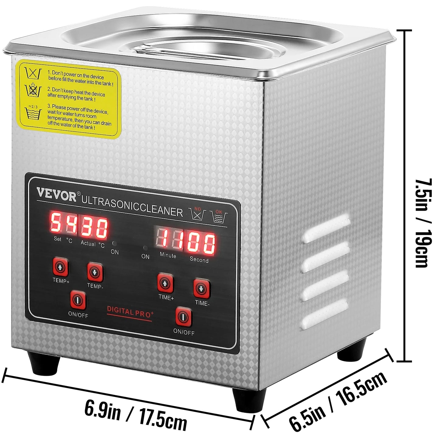Succebuy Ultrasonic Cleaner Stainless Steel Portable
