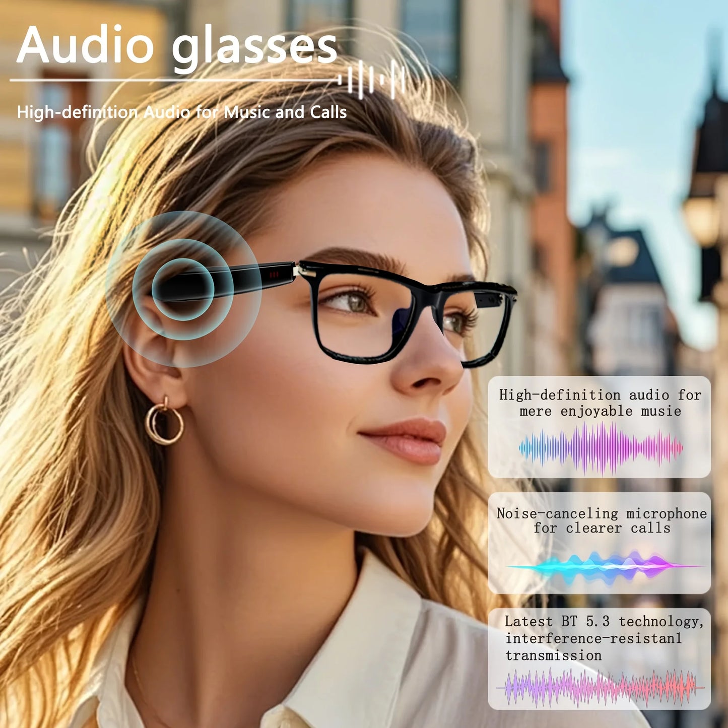 Giinova AI Translation Smart Glasses Real Time 160 Languages
