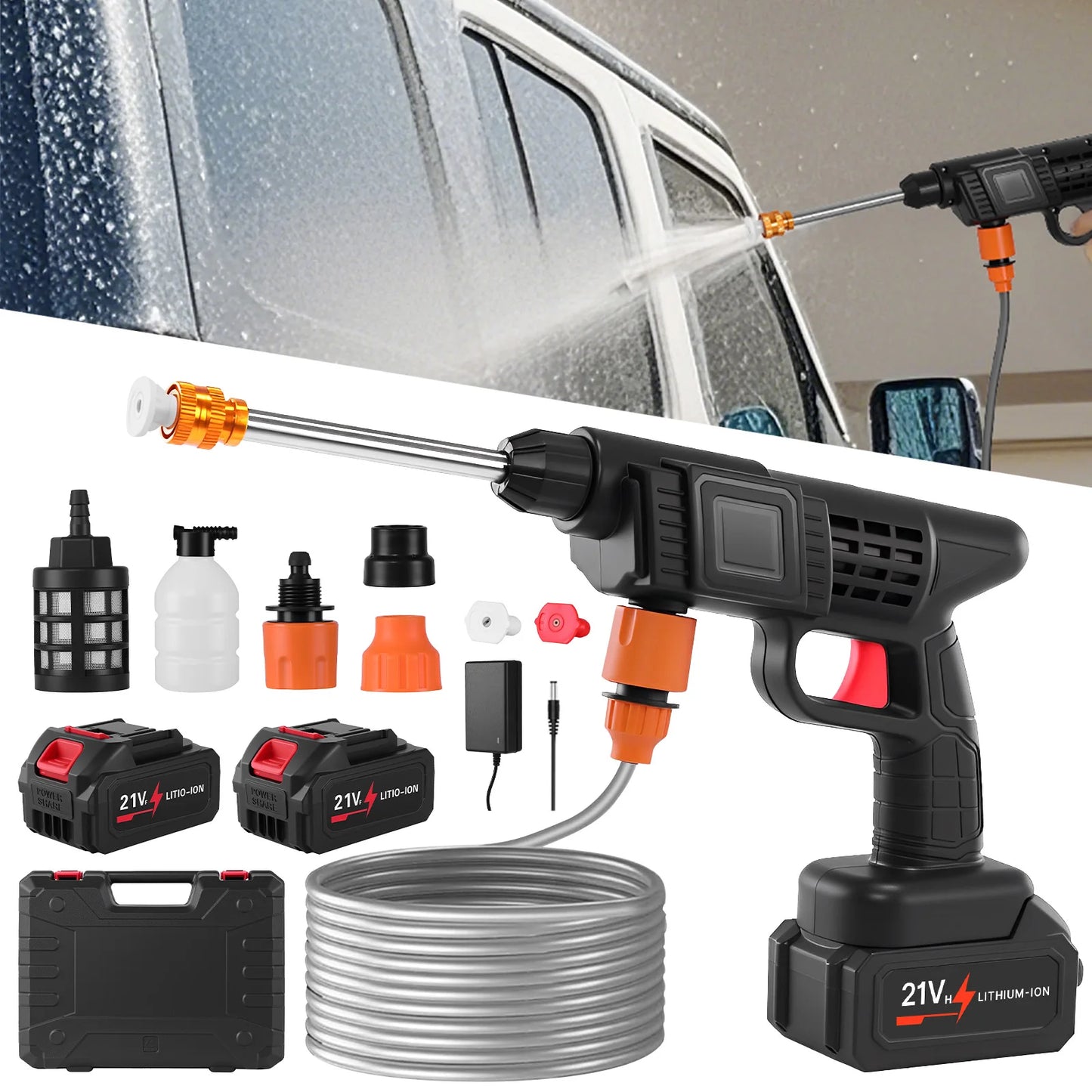 Hign-concerned Cordless Pressure Washer 3-In-1 Nozzle