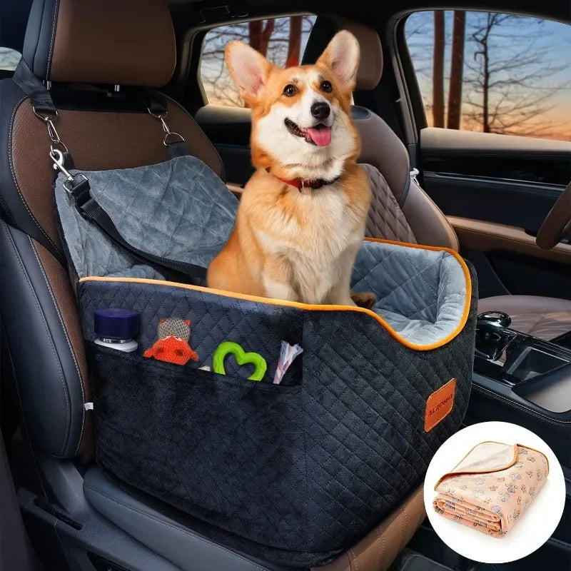 Hign-concerned Memory Foam Booster Dog Car Seat Cover