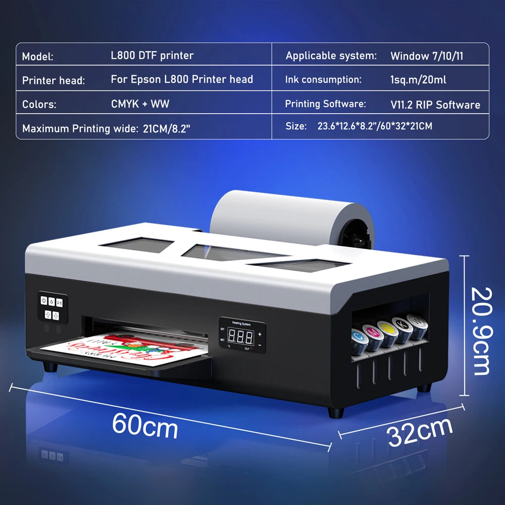 TOPPARTS Colorsun DTF Printer For Epson L800 T Shirts