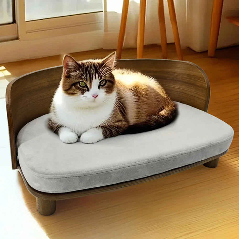 Borwartcn Elevated Dog Bed Solid Wood Legs Removable Cover