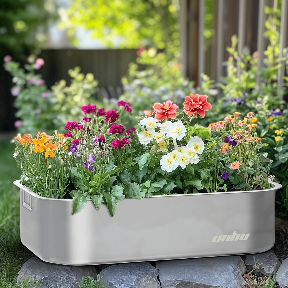 Wisfor Raised Garden Bed Stainless Steel Planter Box Indoor