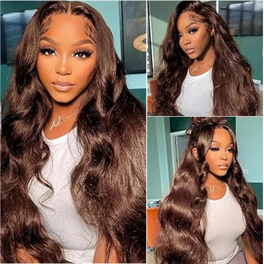 Remy Brazilian Virgin HD Lace Front Wig Body Wave Lace Frontal Preplucked 200 Density