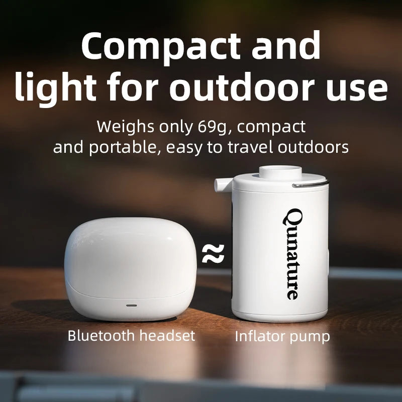 Qunature Multifunctional Electric Air Pump - Outdoor Mini Portable for Camping Air Mattress Swimming Ring Inflation & Deflation