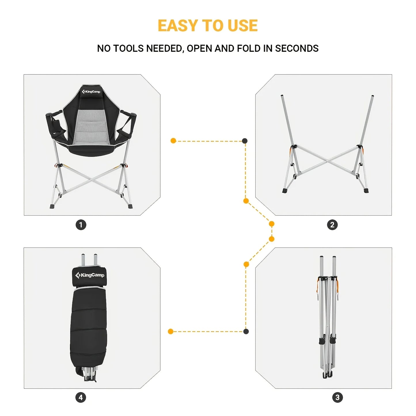 KingCamp Patio Chair Stand For Hanging Chair Aluminum Alloy