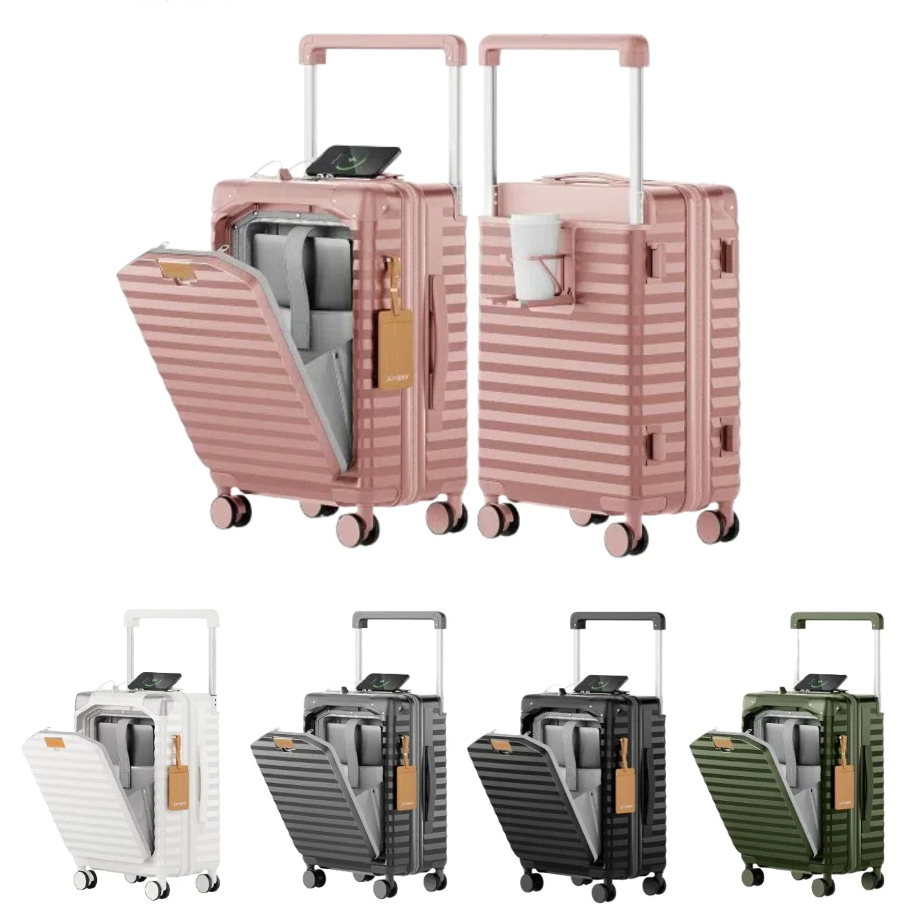Joyway Front Opening Carry On Luggage With TSA Lock