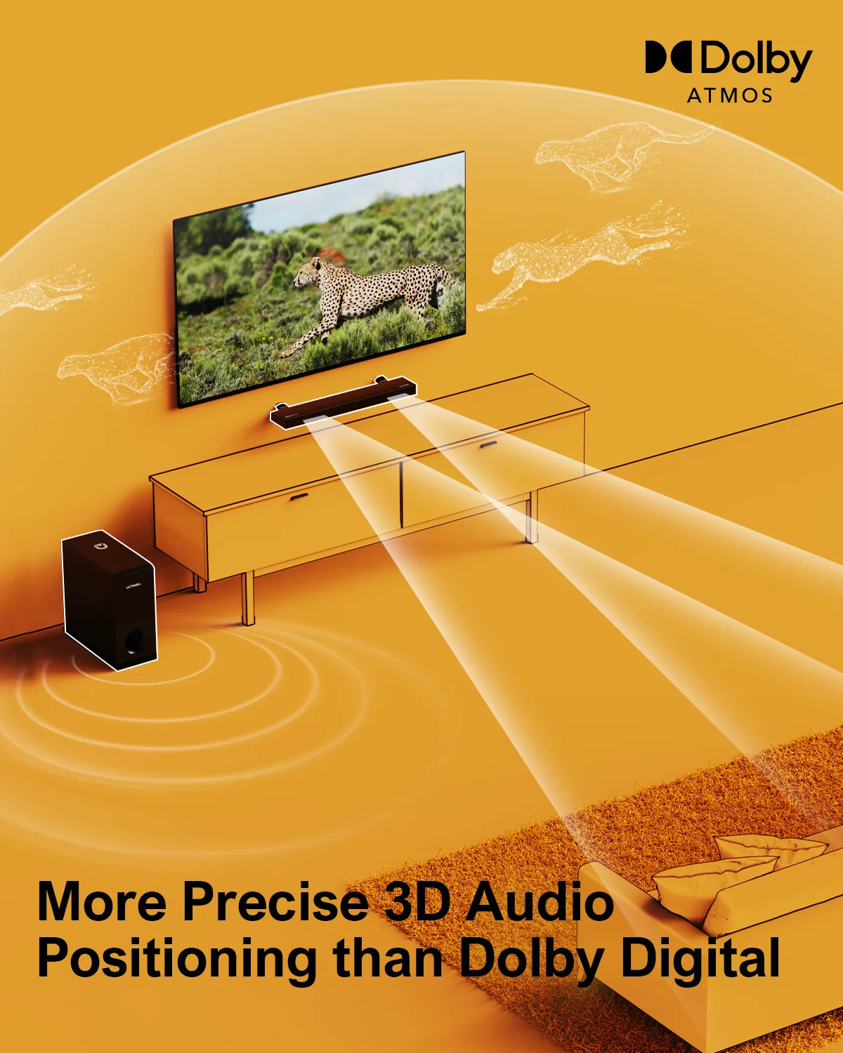 ULTIMEA 2 1 Soundbar Dolby Atmos Bluetooth Subwoofer