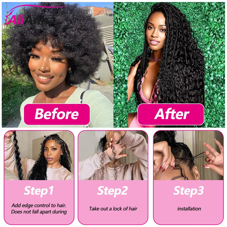 Alianna Deep Wave Curly Boho Brazilian Hair Extensions