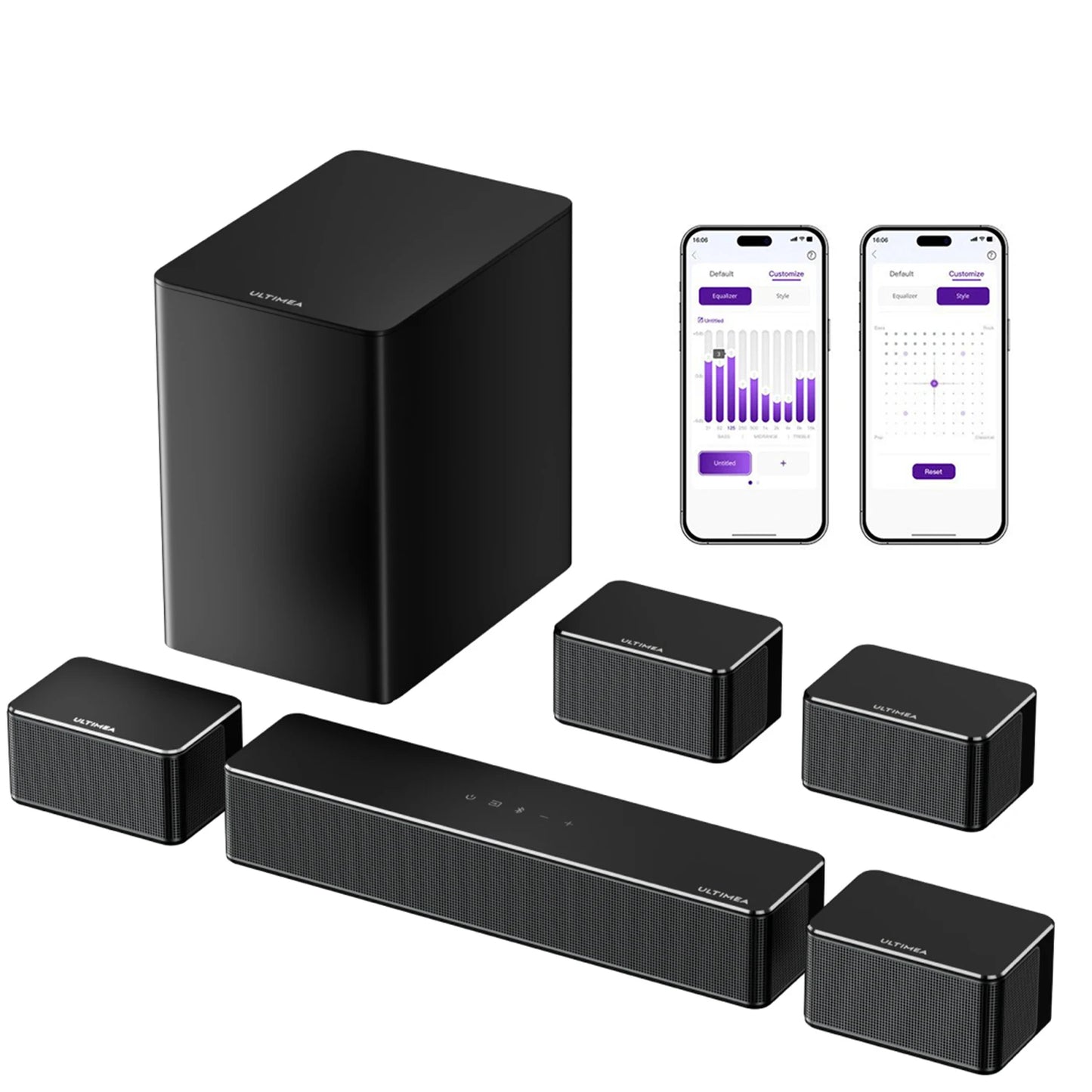 Ultimea 7.1 Surround Soundbar With Subwoofer And Speakers