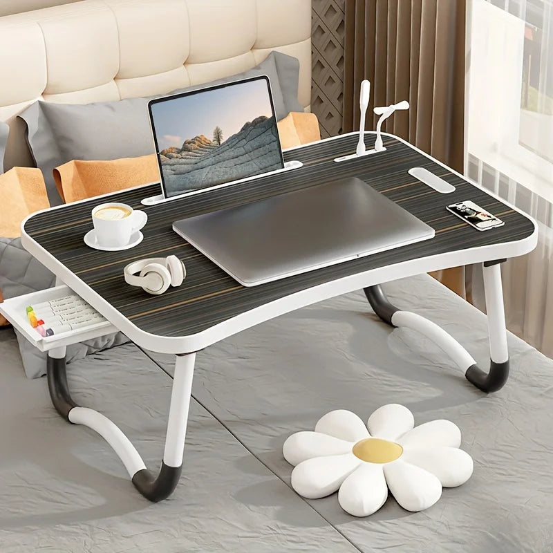 DYJ DAYIKA S Foldable Laptop Desk With USB Light Cup Holder