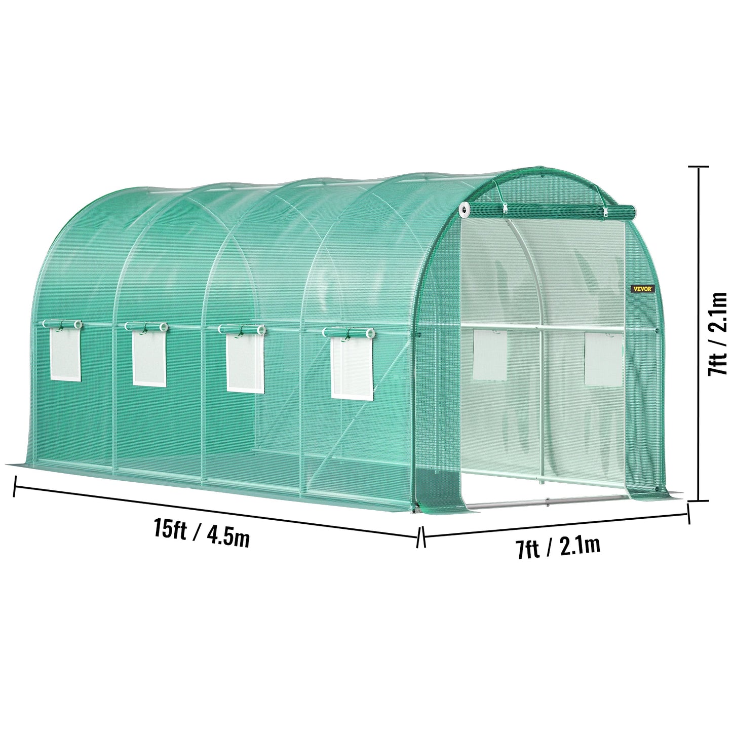VEVOR Walk In Tunnel Greenhouse With Galvanized Frame Cover