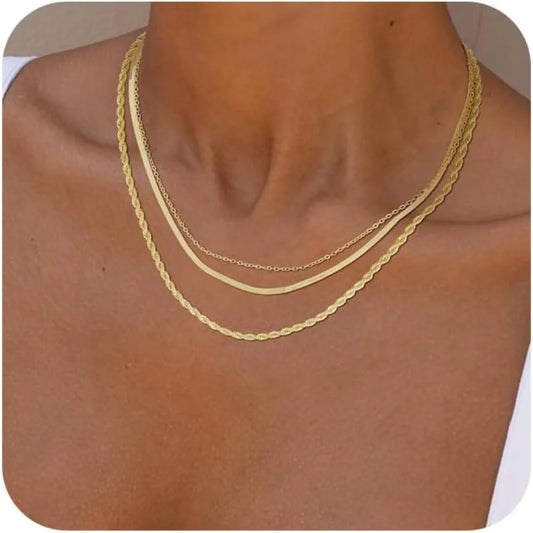 Zhejiang Women Dainty 14K Gold Plated Chunky Snake Chain Necklace