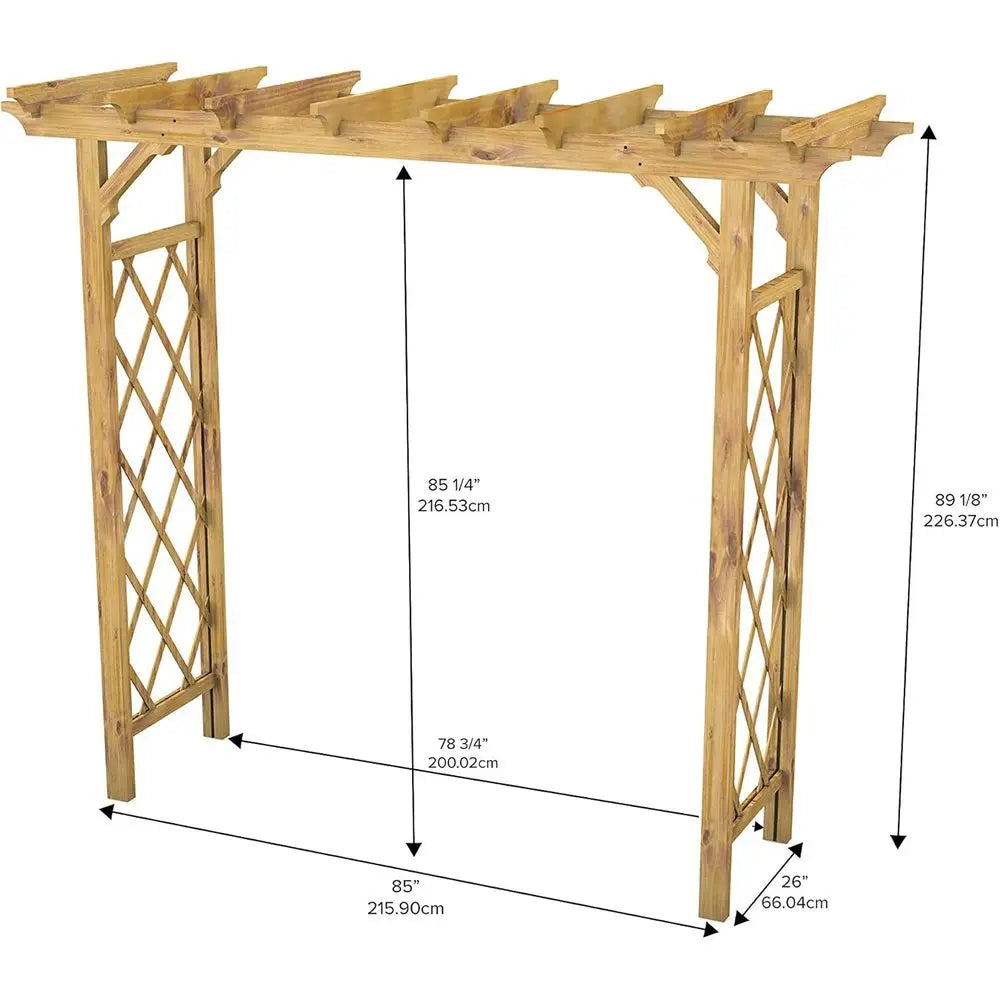 Rustic Garden Decor Shade Arch Arbor Outdoor Yard Accent
