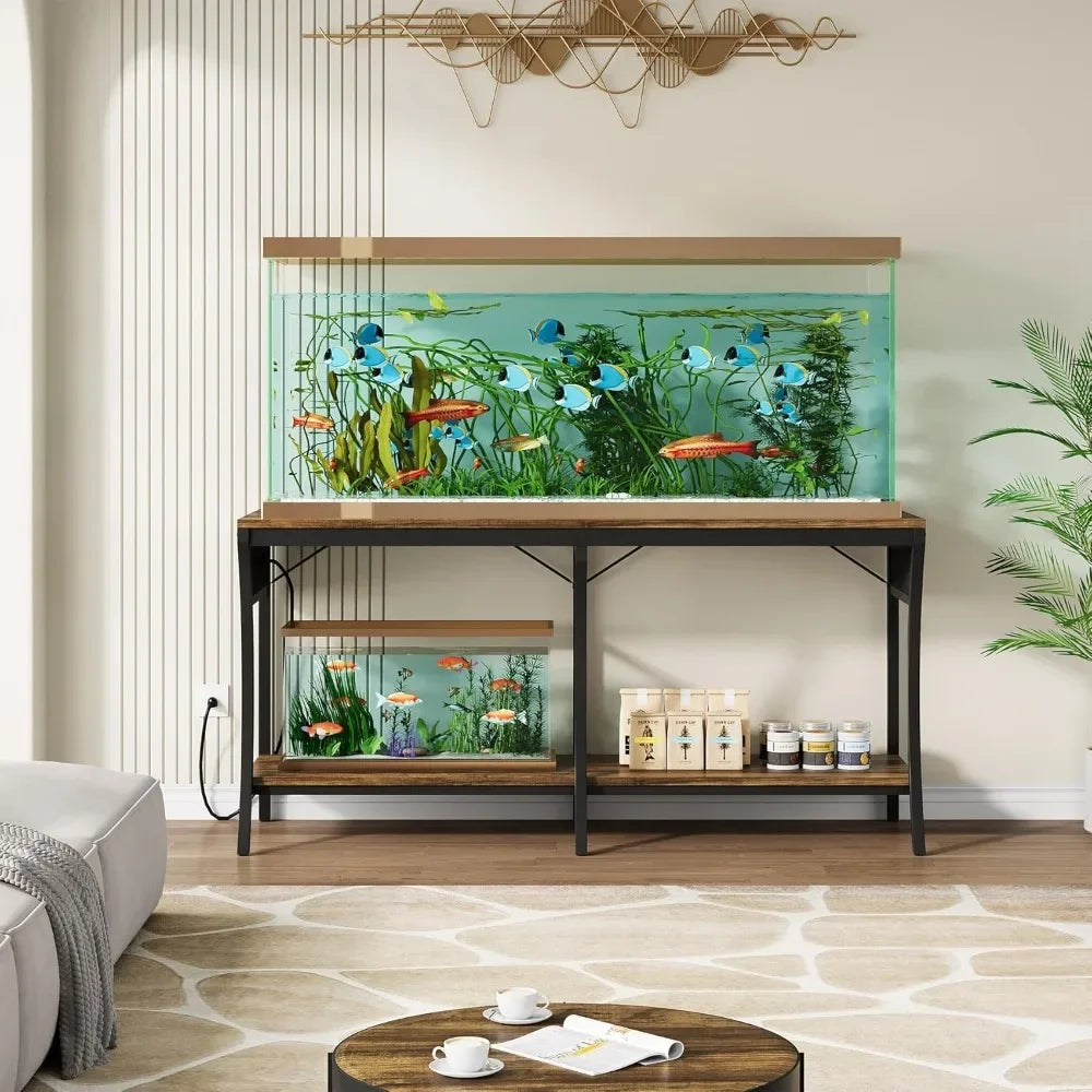 Hign Concerned Fish Tank Stand Two Tier With Led Lighting