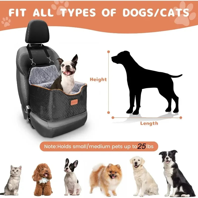 Hign-concerned Memory Foam Booster Dog Car Seat Cover
