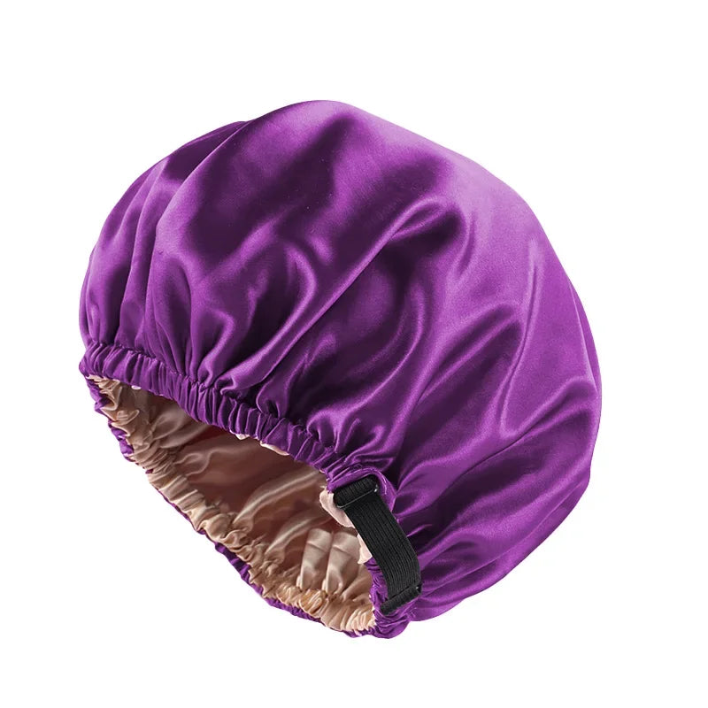 Gathertop Satin Bonnet For Sleeping Adjustable Sleep Cap