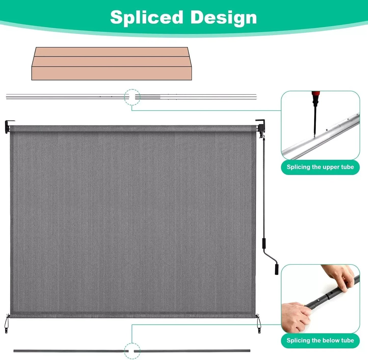 Guangdong Hign-concerned Outdoor Cordless Patio Shade