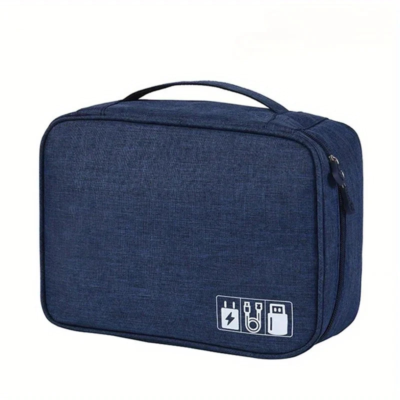 Travel Cable Organizer Bag, Portable Electronics Storage Case, USB Charger & Cord Holder, Waterproof Digital Accessory Pouch