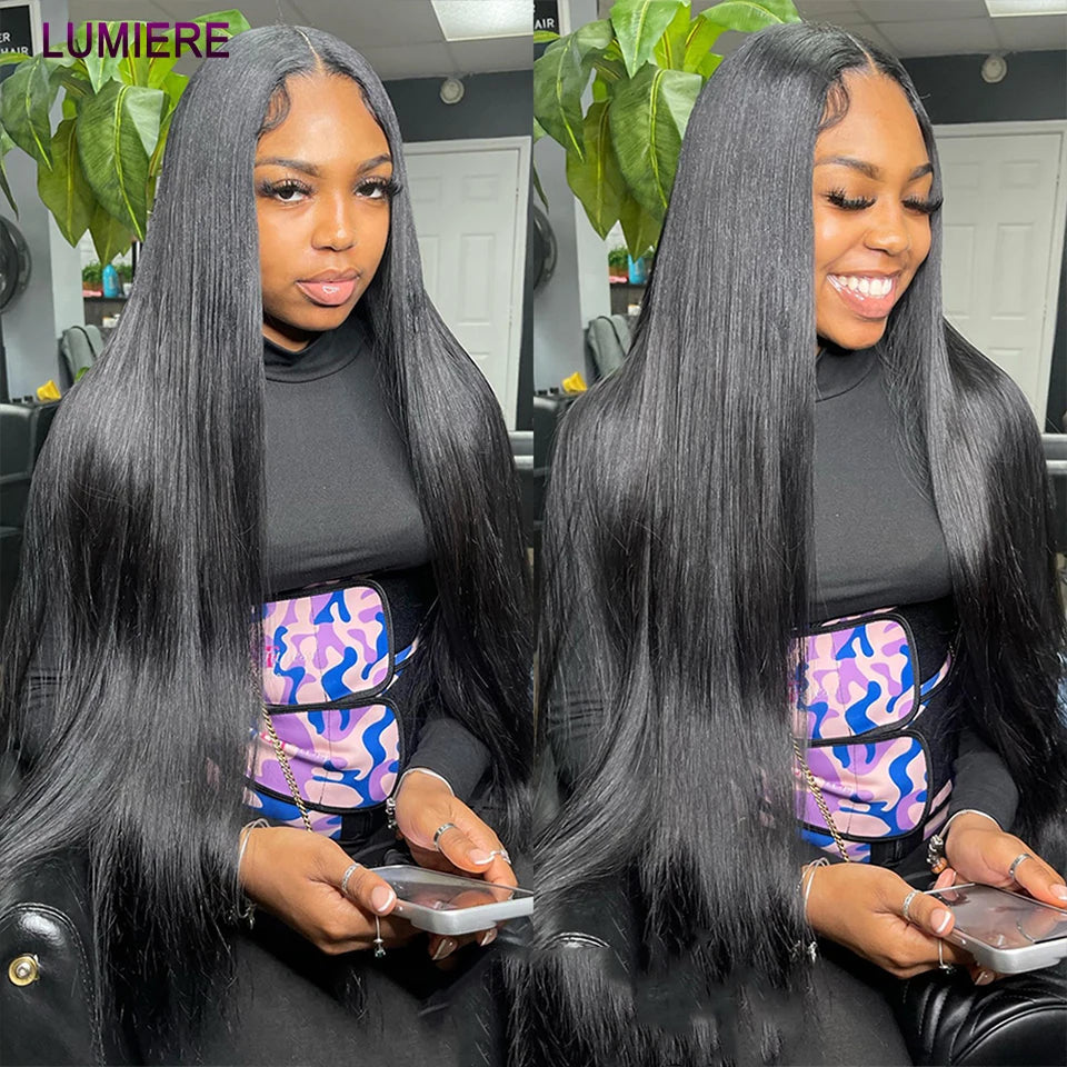 Lumiere Hair Remy Peruvian Straight Weave With Frontal Closure